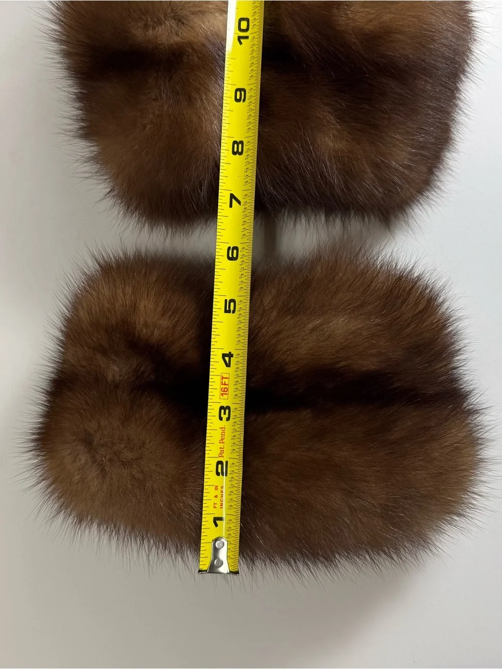 Vintage Authentic Real Sable Fur Cuff Rings Wrist Warmers Premium Luxury Satin
